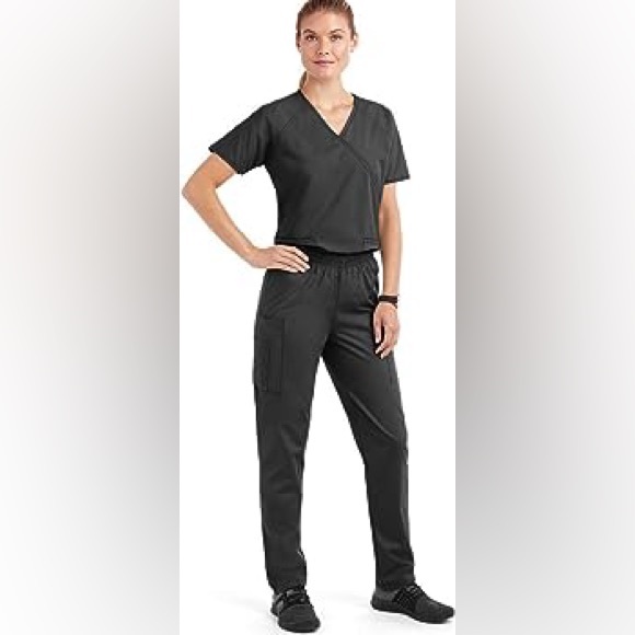 Strictly Scrubs Women’s Classic Scrub Set – Includes Mock Wrap Top and Pant - Picture 5 of 16